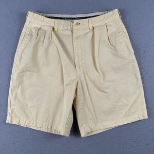 Vintage Polo Ralph Lauren Shorts Men’s 34 Yellow Pleated 9”‎ Inseam